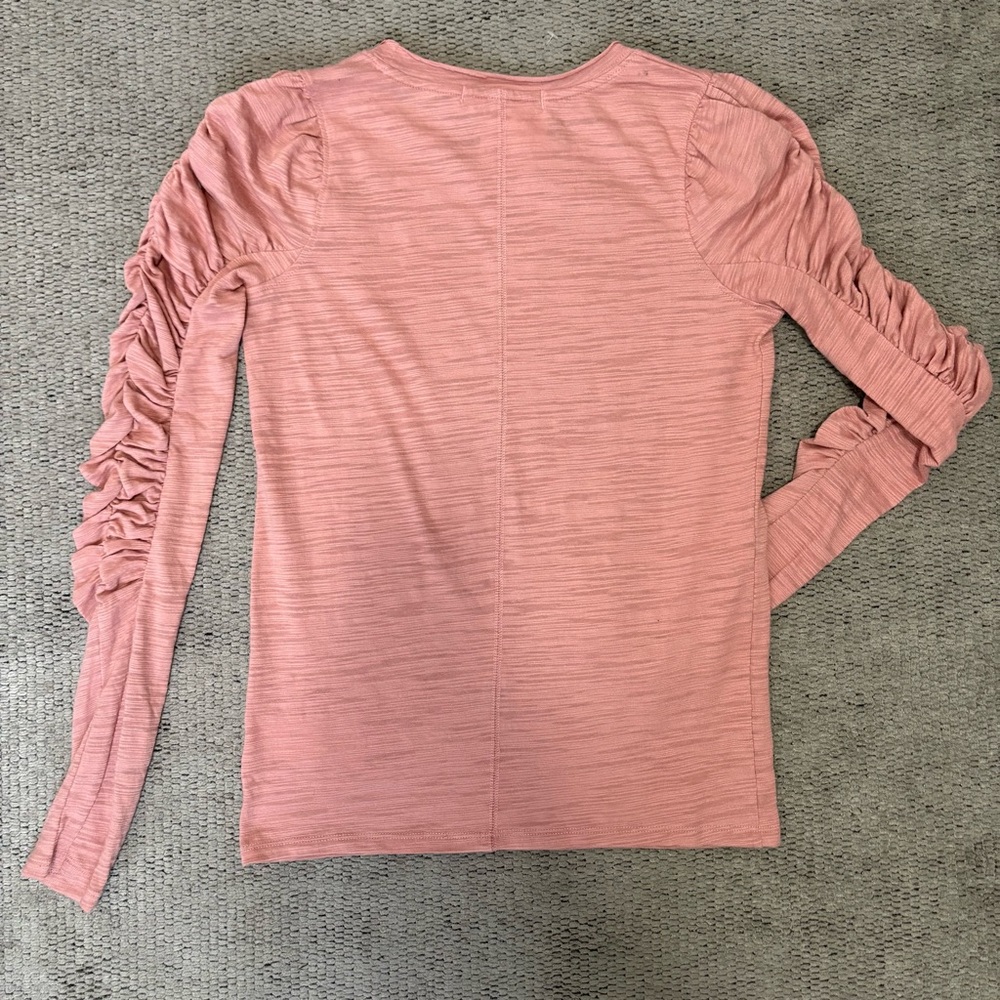 FP Ruched Sleeve Top XS - Picture 2 of 10